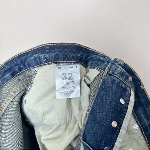 MNML Mens 32 Washed Slim Fit Double Knee Jeans - Picture 8 of 13
